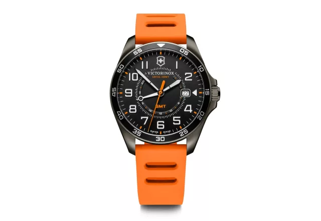 FieldForce Sport GMT 42 | Narancssárga Kaucsuk Szíjjal | Fekete számlappal