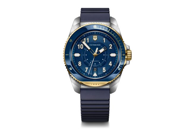 Journey 1884 | Férfi Karóra | Kék Számlap | Aranyozott Kék Lünetta | Acél Tok | Kék Gumiszíj