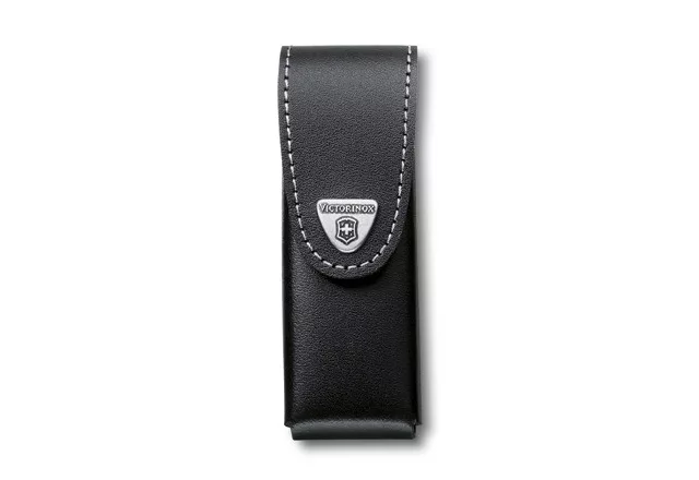 Victorinox | Bőr övtok | 111 mm-es modellekhez | Tépőzáras | Fekete