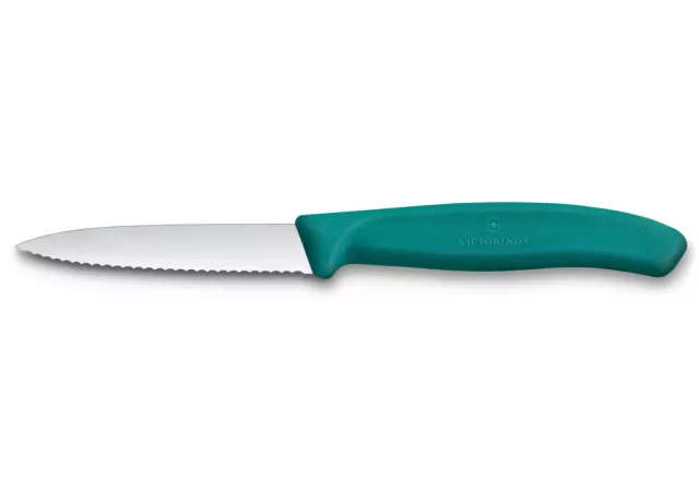 Swiss Classic | Zöldségkés | Recés | Hegyes | 8 cm | Kelkáposztazöld