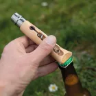 Opinel | No.10 | Dugóhúzós zsebkés üvegnyitóval | Bükkfa | Övtok | Fadobozban