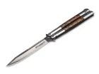 Böker Magnum | Balisong Wood Large | Pillangókés | Pakkafa markolat