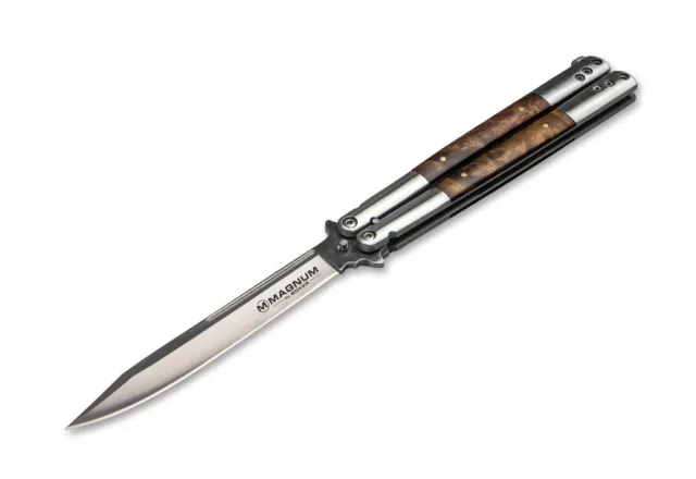 Böker Magnum | Balisong Wood Large | Pillangókés | Pakkafa markolat