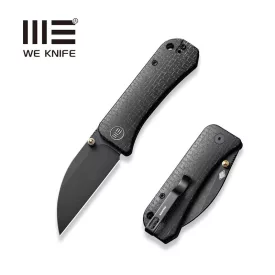   WE KNIFE | Banter Wharncliffe | Fekete CPM-S35VN penge | Fekete micarta markolat