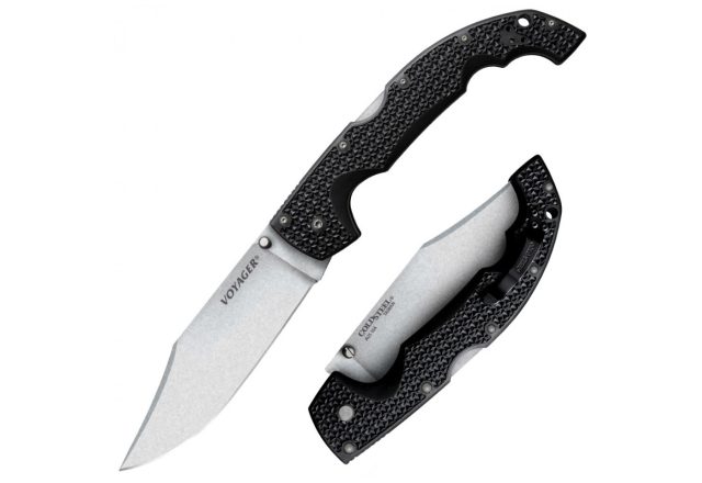 XL Voyager Clip Point Plain Edge